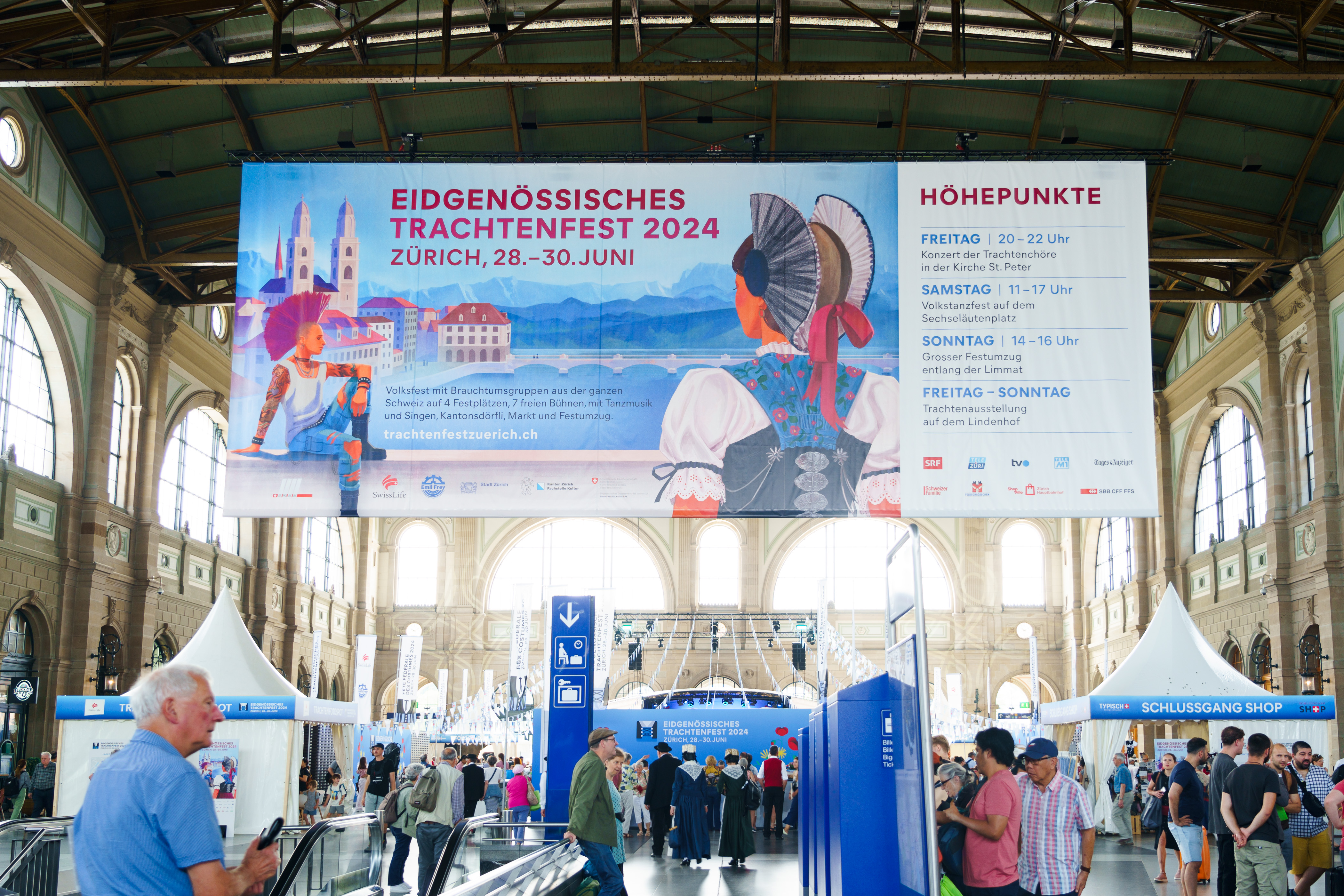 Ankunft im Bahnhof Zürich